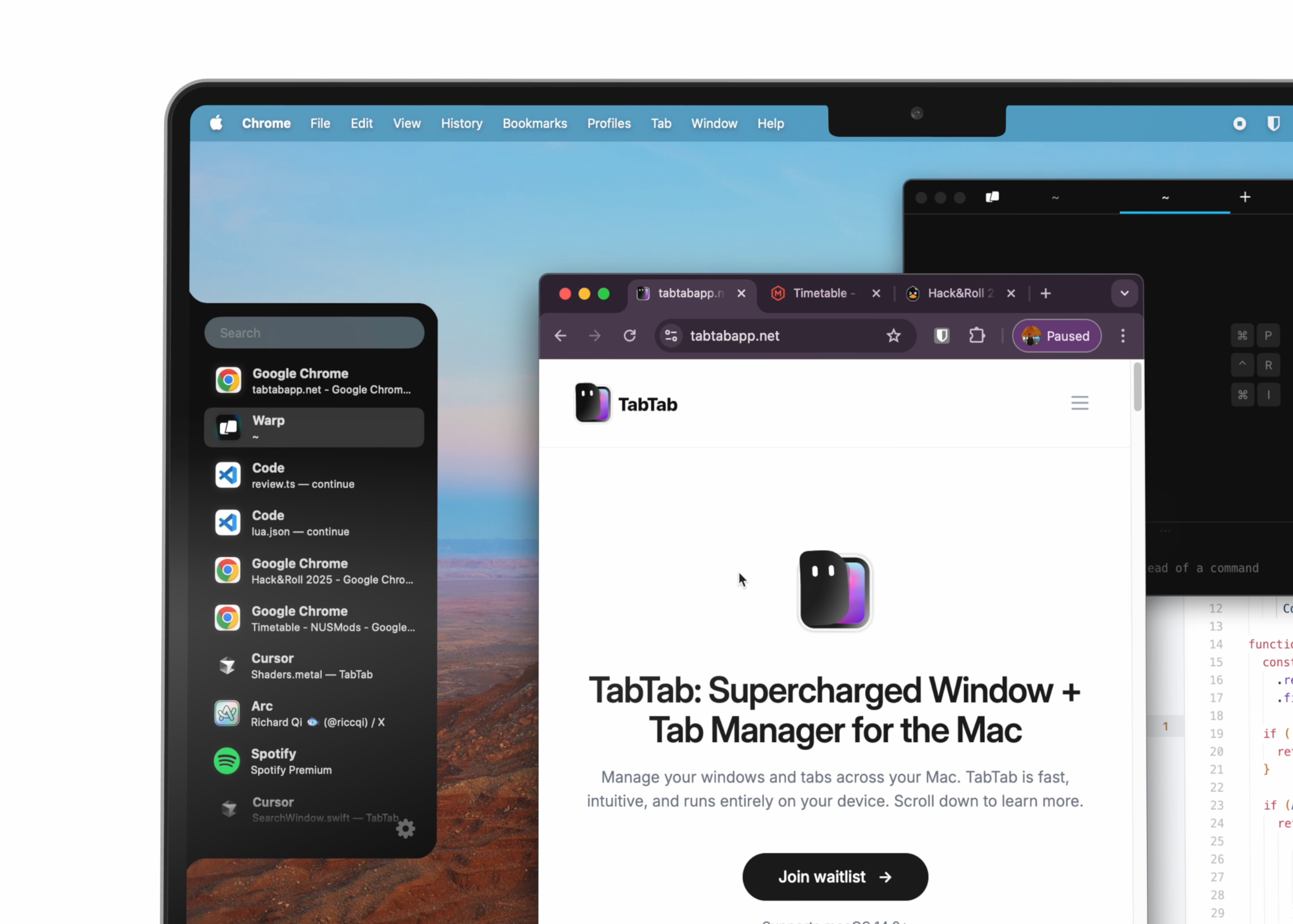 TabTab - Supercharged Windows & Tabs Manager for Mac